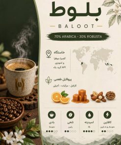 قهوه هیبا بلوط ۷۰عربیکا ۳۰روبوستا